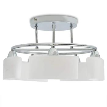 Deckenleuchte Ellipsoid-Glaslampenschirme 5 E14-Lampen 200 W