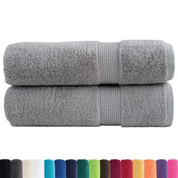 Premium Duschtücher SOLUND 2 Stk. Grau 70x140 cm 600 g/m²