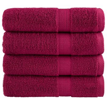 Premium Handtücher SOLUND 4 Stk. Bordeaux 50x100 cm 600 g/m²