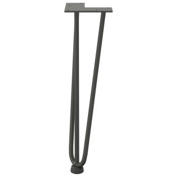Haarnadelbeine für Couchtisch 4 Stk. Anthrazit 42 cm Massivstahl