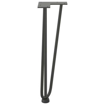Haarnadelbeine für Couchtisch 4 Stk. Anthrazit 42 cm Massivstahl