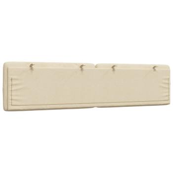 Kopfteil-Kissen Creme 200 cm Stoff