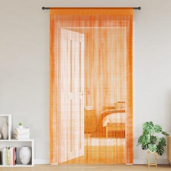 ARDEBO.de - Fadenvorhänge 2 Stk. Orange 140x250 cm