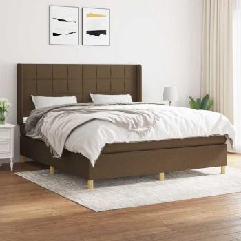 ARDEBO.de - Boxspringbett mit Matratze Dunkelbraun 160x200 cm Stoff