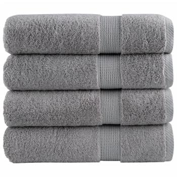 Premium Duschtücher SOLUND 4 Stk. Grau 70x140 cm 600 g/m²