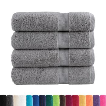 Premium Duschtücher SOLUND 4 Stk. Grau 70x140 cm 600 g/m²