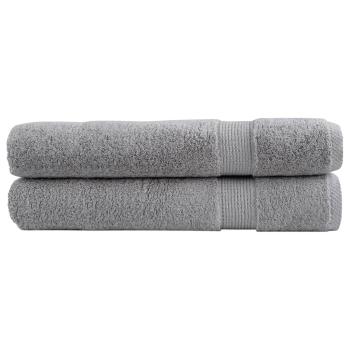 Premium Saunatücher SOLUND 2 Stk. Grau 80x200 cm 600 g/m²
