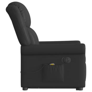 Massagesessel Aufstehhilfe Elektrisch Glänzend Schwarz
