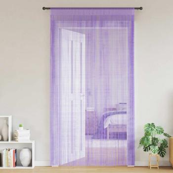 ARDEBO.de - Fadenvorhänge 2 Stk. Lila 100x250 cm