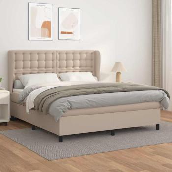 ARDEBO.de - Boxspringbett Matratze Cappuccino-Braun 180x200 cm Kunstleder