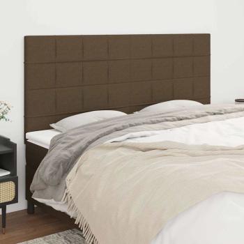 ARDEBO.de - Kopfteil Dunkelbraun 160 x 5 x 118/128 cm Stoff
