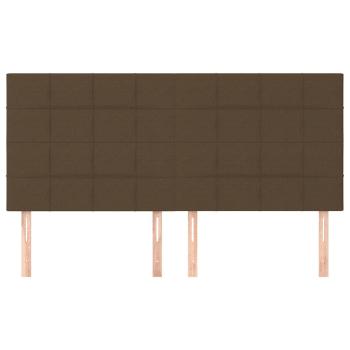 Kopfteil Dunkelbraun 160 x 5 x 118/128 cm Stoff