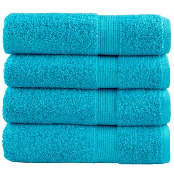 Premium Badetücher SOLUND 4 Stk. Türkis 100x150 cm 600 g/m²