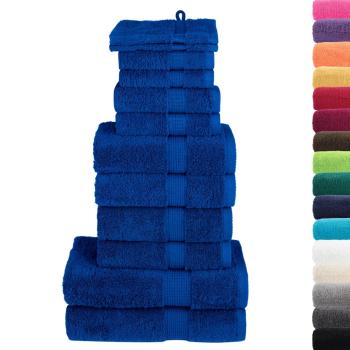 12 tlg. Premium-Handtuch-Set SOLUND Blau 600 g/m²