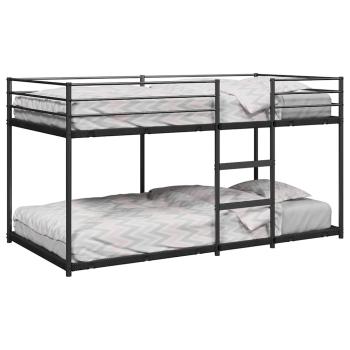 ARDEBO.de - Etagenbett ohne Matratze Schwarz 75x190 cm Stahl