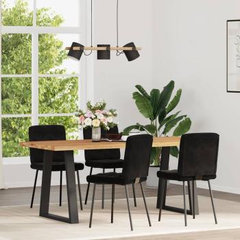 ARDEBO.de - Esszimmerstühle 4 Stk. Schwarz Samt