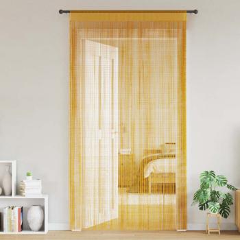 ARDEBO.de - Fadenvorhänge 2 Stk. Golden 140x250 cm