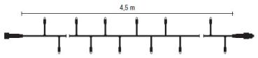 MK Illumination String Lite Lichterkette, 90 LED, warmweiß, 230 V, 4,5 m schwarzes Kabel