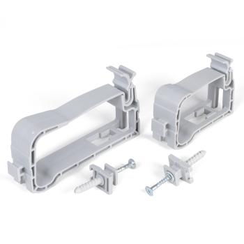 ARDEBO.de - Sammelhalter 40 Leitungen mit Nageldübel 6x50 mm halogenfrei hellgrau