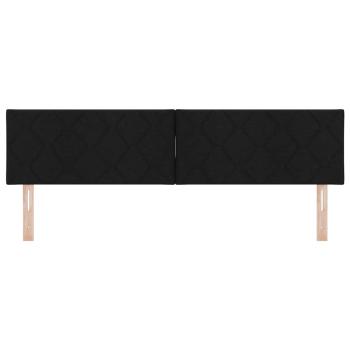 LED Kopfteil Schwarz 180 cm Stoff