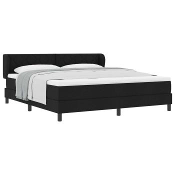 Boxspringbett mit Kopfteil Schwarz 180 x 200 cm Stoff