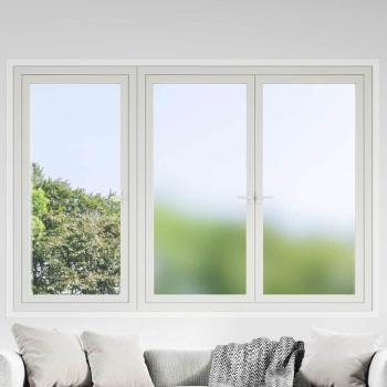 ARDEBO.de - Statische Fensterfolie Frostiges Grau 60 x 2000 cm PVC