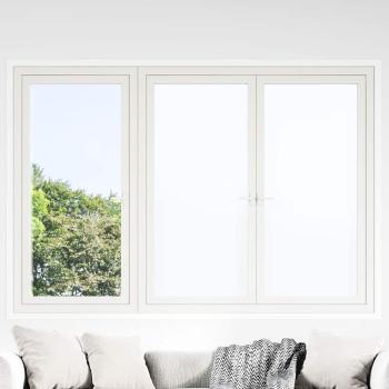 ARDEBO.de - Statische Fensterfolie Frostiges Weiß 90 x 2000 cm PVC