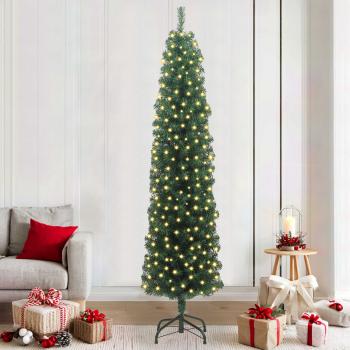 ARDEBO.de - Künstlicher Weihnachtsbaum mit 300 LEDs mit Ständer Grün 210 cm