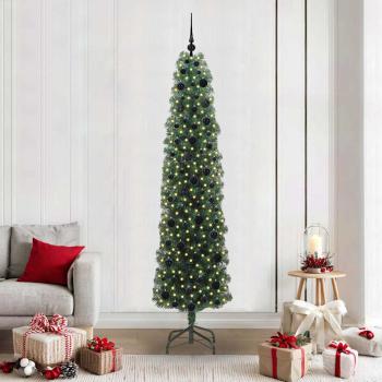 ARDEBO.de - Künstlicher Weihnachtsbaum mit 300 LEDs mit Ständer Grün 210 cm