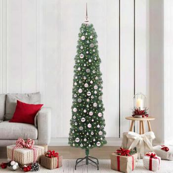 ARDEBO.de - Künstlicher Weihnachtsbaum mit 300 LEDs mit Ständer Grün 210 cm