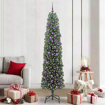 ARDEBO.de - Künstlicher Weihnachtsbaum mit 300 LEDs mit Ständer Grün 210 cm