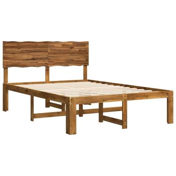 Doppelbettgestell mit Kopfteil ROSTOCK Natur 135 x 190 cm