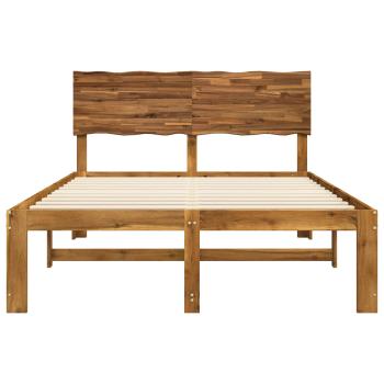 Doppelbettgestell mit Kopfteil ROSTOCK Natur 135 x 190 cm