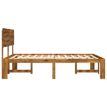 Doppelbettgestell mit Kopfteil ROSTOCK Natur 140 x 190 cm