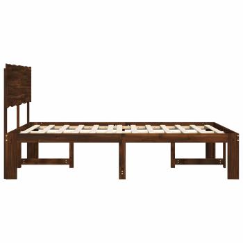 Doppelbettgestell mit Kopfteil ROSTOCK Dunkelbraun 160 x 200 cm