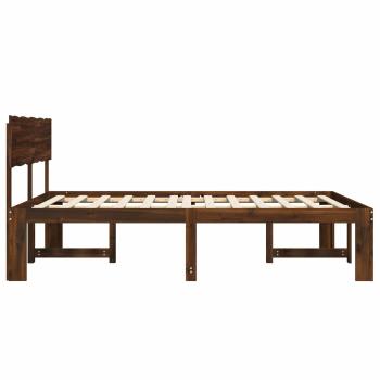 Doppelbettgestell mit Kopfteil ROSTOCK Dunkelbraun 160 x 200 cm