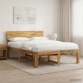 ARDEBO.de - Doppelbettgestell mit Kopfteil ROSTOCK Weiß 160 x 200 cm