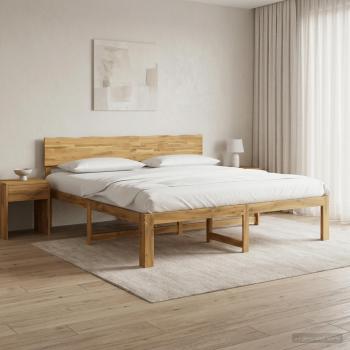 ARDEBO.de - Doppelbettgestell mit Kopfteil ROSTOCK Weiß 180 x 200 cm