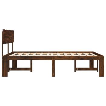 Doppelbettgestell mit Kopfteil ROSTOCK Dunkelbraun 200 x 200 cm