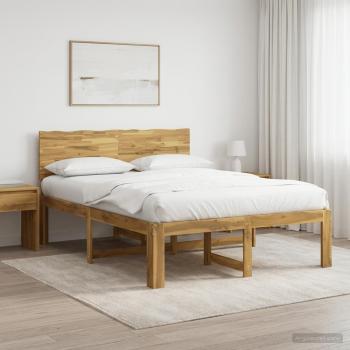 ARDEBO.de - Doppelbettgestell mit Kopfteil ROSTOCK Weiß 135 x 190 cm