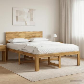 ARDEBO.de - Doppelbettgestell mit Kopfteil ROSTOCK Weiß 140 x 190 cm