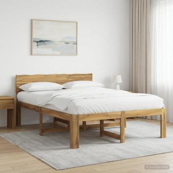 ARDEBO.de - Doppelbettgestell mit Kopfteil ROSTOCK Weiß 150 x 200 cm