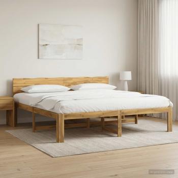 ARDEBO.de - Doppelbettgestell mit Kopfteil ROSTOCK Weiß 180 x 200 cm