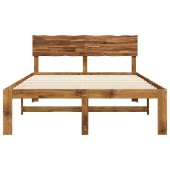 Doppelbettgestell mit Kopfteil ROSTOCK Natur 152 x 203 cm