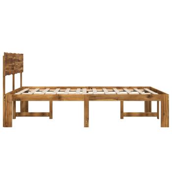 Doppelbettgestell mit Kopfteil ROSTOCK Natur 152 x 203 cm