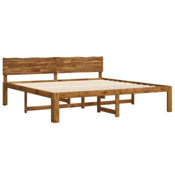 Doppelbettgestell mit Kopfteil ROSTOCK Natur 193 x 203 cm