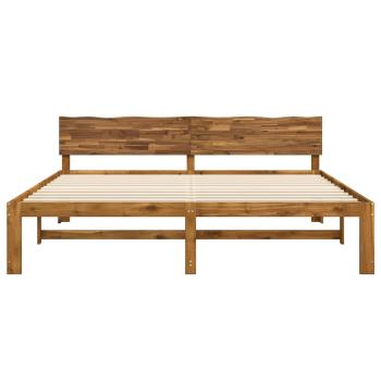 Doppelbettgestell mit Kopfteil ROSTOCK Natur 193 x 203 cm