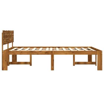 Doppelbettgestell mit Kopfteil ROSTOCK Natur 193 x 203 cm