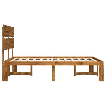 Doppelbettgestell mit Kopfteil ROSTOCK Natur 137 x 190 cm