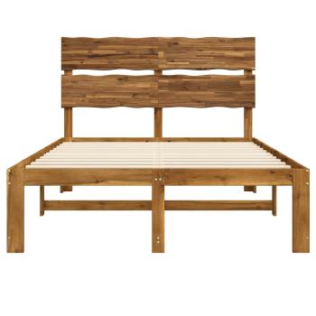 Doppelbettgestell mit Kopfteil ROSTOCK Natur 152 x 203 cm